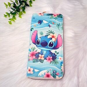 Stitch Character Long Zippy Wallet